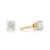 9ct Yellow Gold 0.33ct Diamond Solitaire Stud Earrings