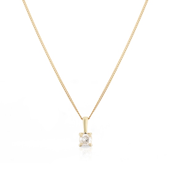 9ct Yellow Gold 0.20ct Diamond Pendant