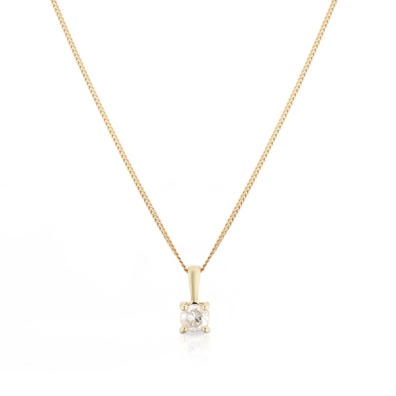 Main Image 1 of 9ct Yellow Gold 0.20ct Diamond Pendant