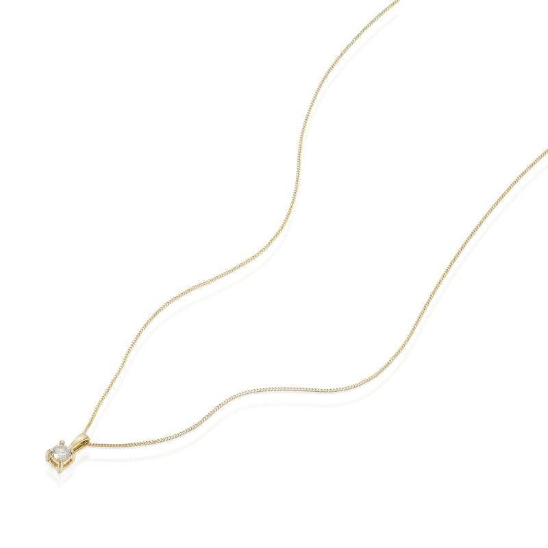 Main Image 2 of 9ct Yellow Gold 0.20ct Diamond Pendant