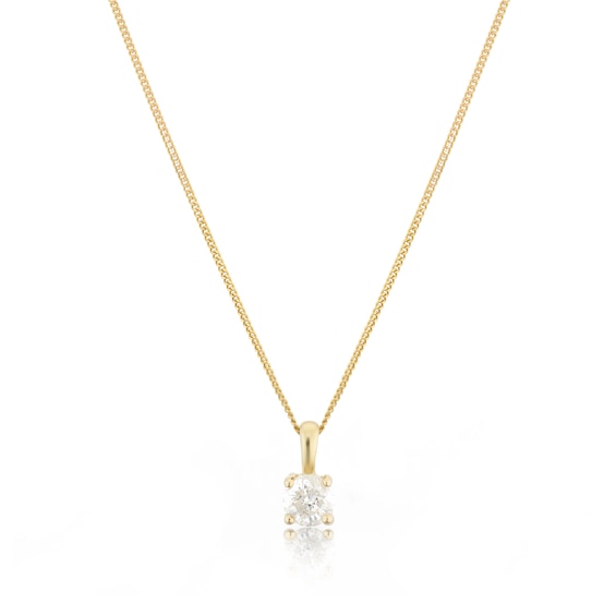 9ct Yellow Gold 0.33ct Diamond Pendant