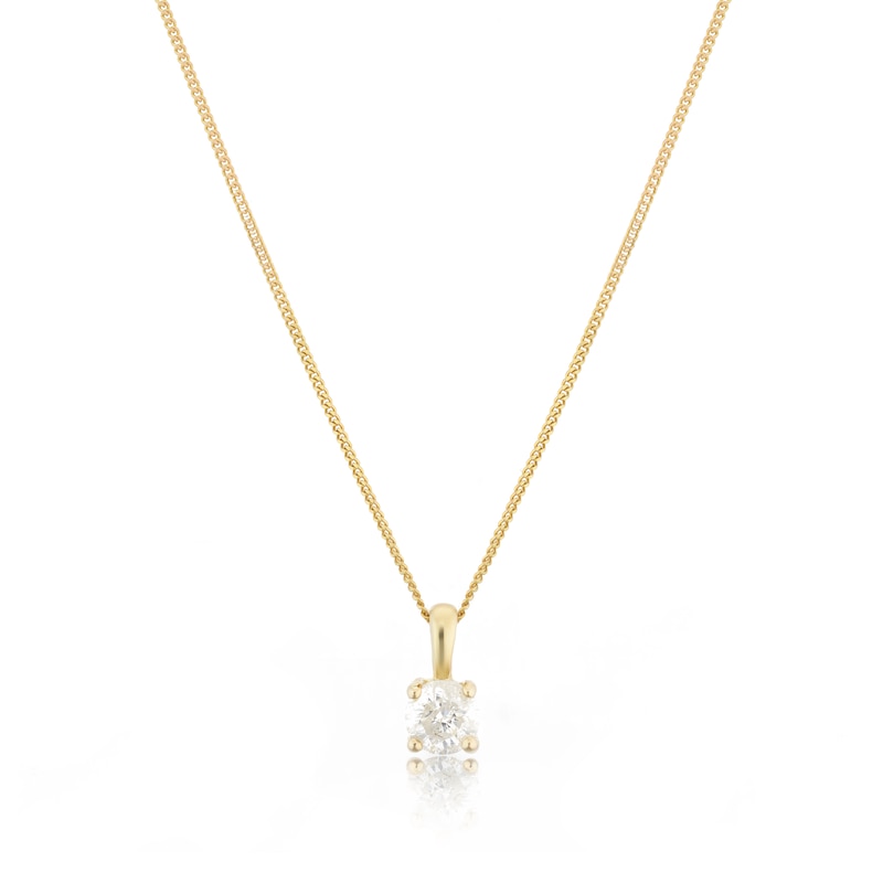 Main Image 1 of 9ct Yellow Gold 0.33ct Diamond Pendant
