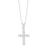 Thumbnail Image 0 of Sterling Silver & Cubic Zirconia Claw Set Cross Pendant