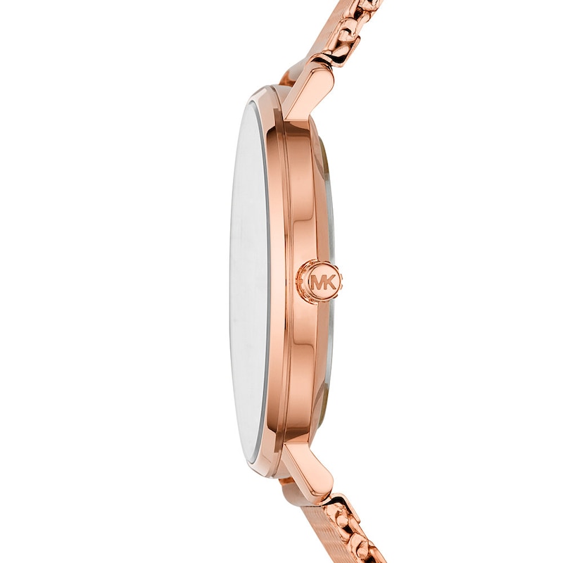 Michael Kors Pyper Ladies' Rose Gold Stainless Steel Mesh Watch