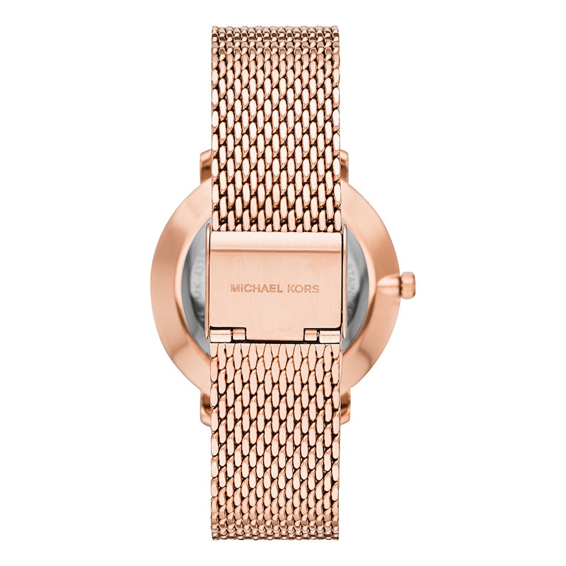 Michael Kors Pyper Ladies' Rose Gold Stainless Steel Mesh Watch