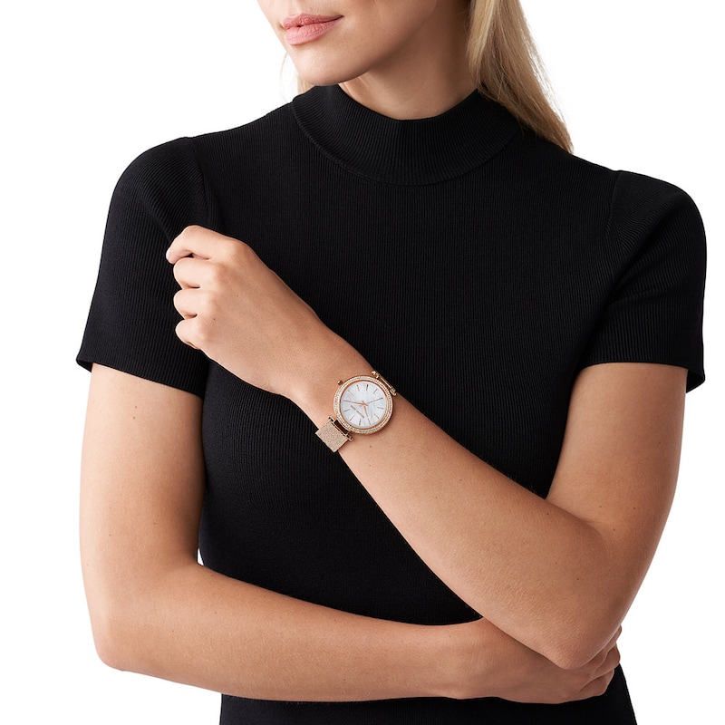 Michael Kors Darci Ladies' Rose Gold Stainless Steel Watch