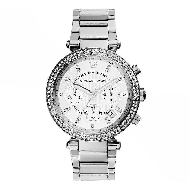 Main Image 1 of Michael Kors Parker Ladies' White Dial Stainless Steel Bracelet Watch