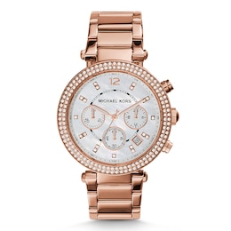Michael Kors Parker Ladies' Rose Gold Stainless Steel Watch
