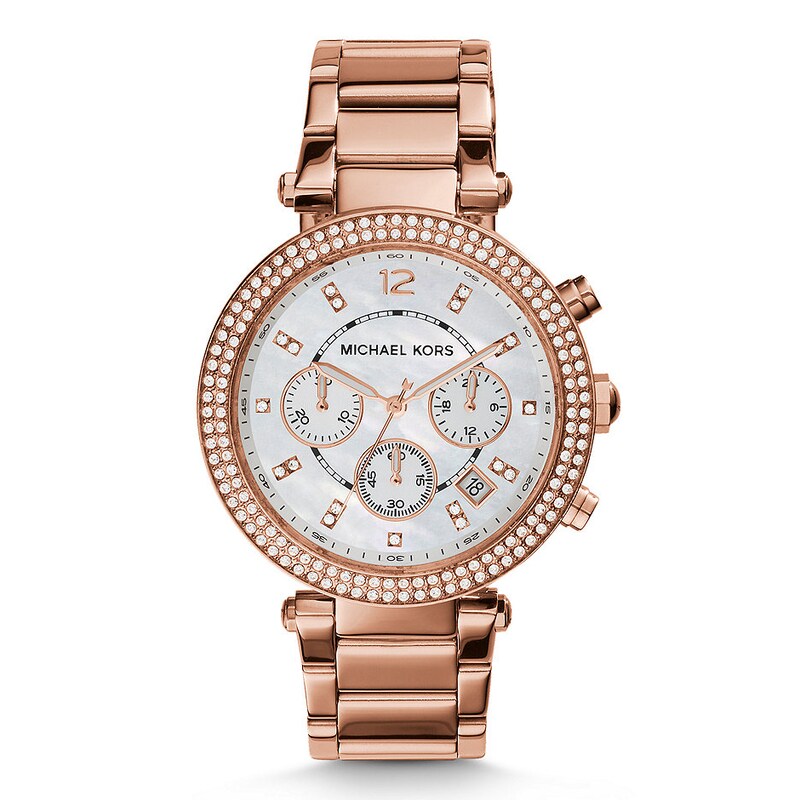 Michael Kors Parker Ladies' Rose Gold Stainless Steel Watch