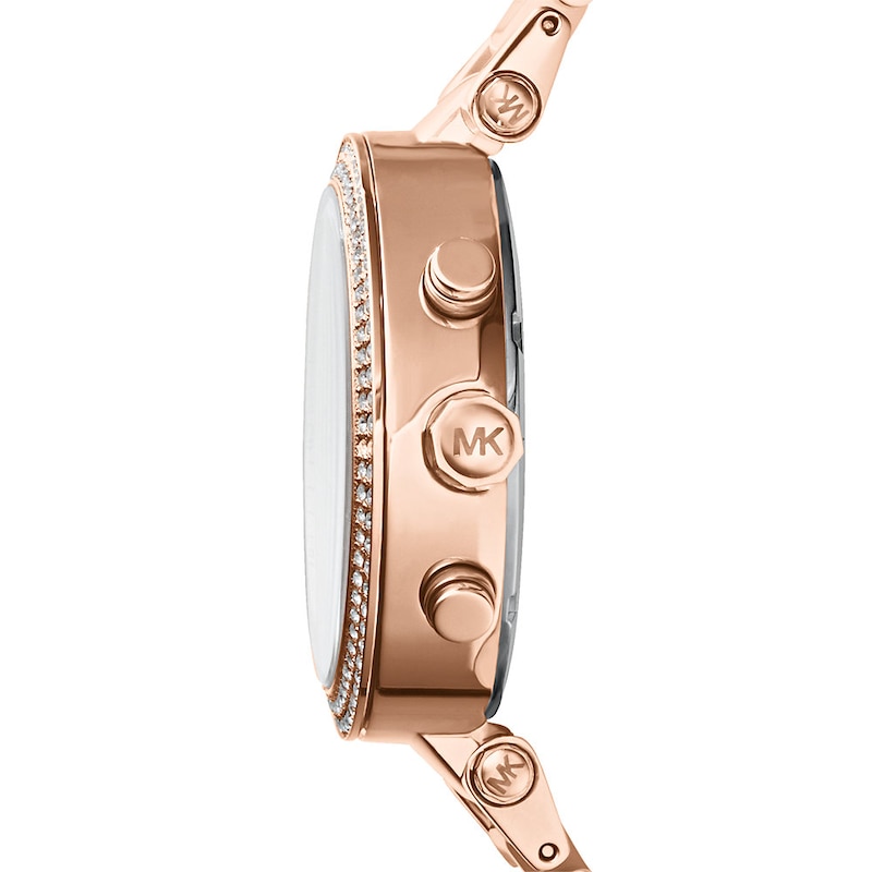 Main Image 2 of Michael Kors Parker Ladies' Rose Gold Stainless Steel & Ceramic Watch