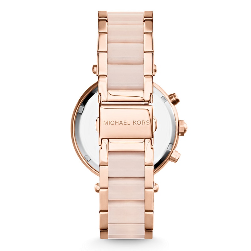 Main Image 3 of Michael Kors Parker Ladies' Rose Gold Stainless Steel & Ceramic Watch