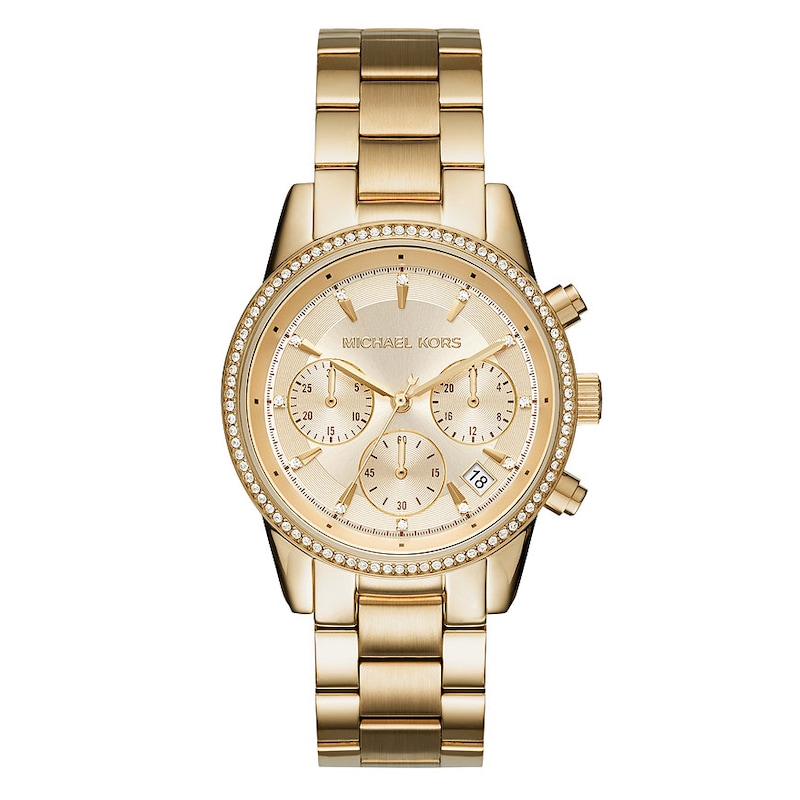 Main Image 1 of Michael Kors Ritz Ladies Gold Tone Stainless Steel Watch