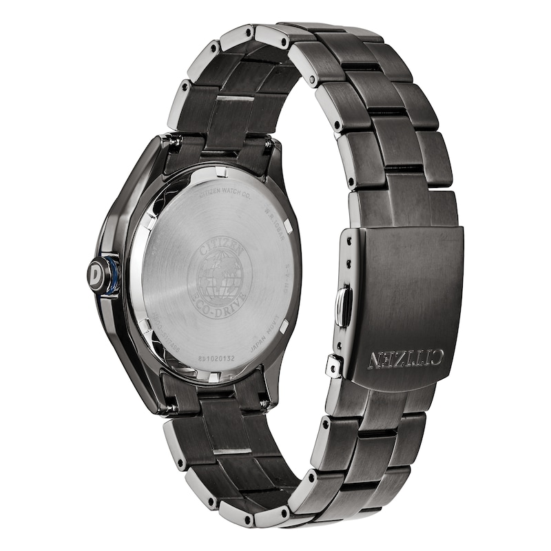 Main Image 3 of Citizen Eco-Drive Men's Blue Dial Grey IP Bracelet Watch