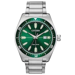 Citizen Men's Green Dial Stainless Steel Bracelet Watch