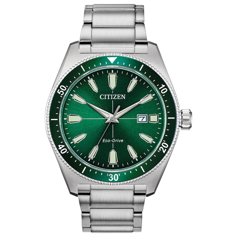 Citizen Men's Green Dial Stainless Steel Bracelet Watch