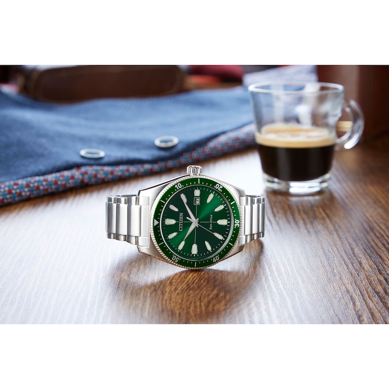 Main Image 7 of Citizen Men's Green Dial Stainless Steel Bracelet Watch