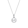 Thumbnail Image 2 of Michael Kors Sterling Silver Cubic Zirconia MK Necklace