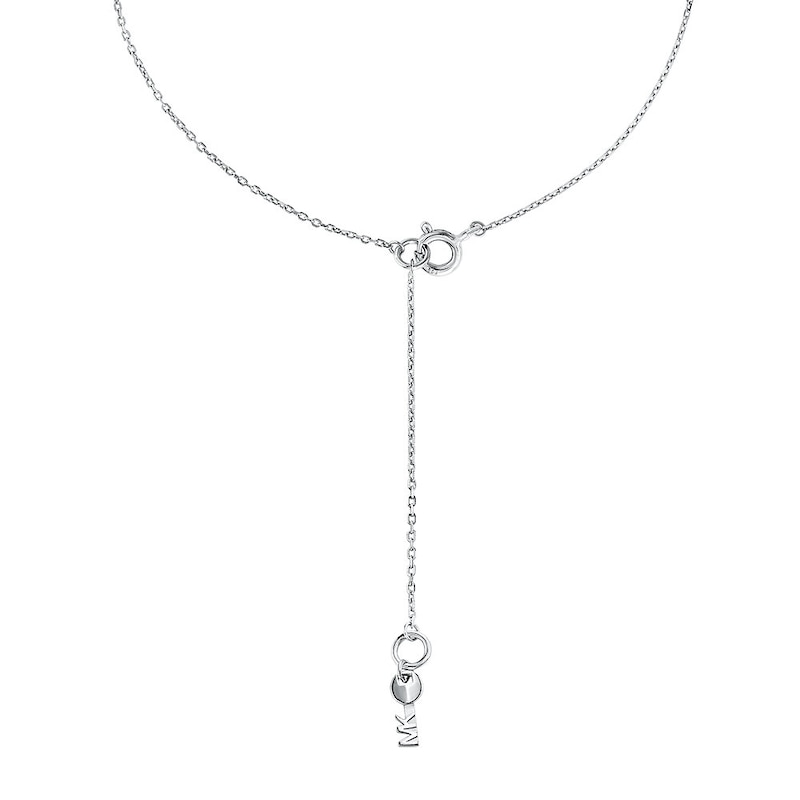 Main Image 3 of Michael Kors Sterling Silver Cubic Zirconia MK Necklace