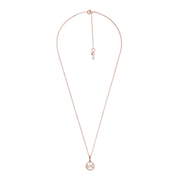 Michael Kors 14ct Rose Gold Plated Cubic Zirconia Pendant