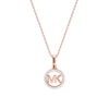 Thumbnail Image 1 of Michael Kors 14ct Rose Gold Plated Cubic Zirconia Pendant