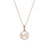Thumbnail Image 2 of Michael Kors 14ct Rose Gold Plated Cubic Zirconia Pendant