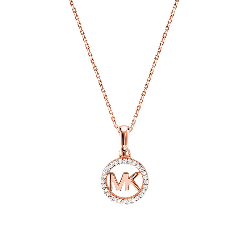 Michael Kors 14ct Rose Gold Plated Cubic Zirconia Pendant