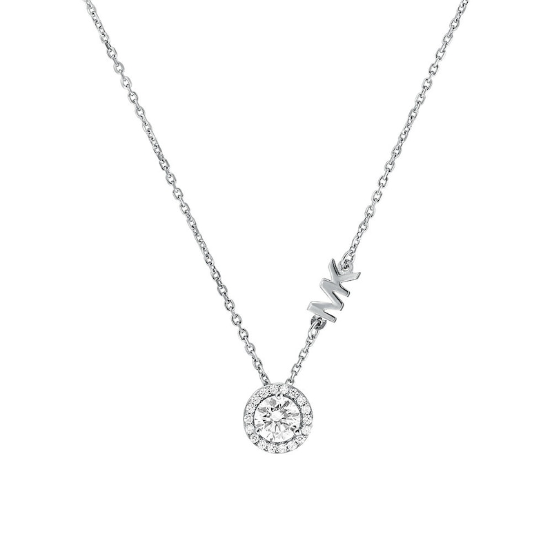 Main Image 2 of Michael Kors Sterling Silver Cubic Zirconia MK Pendant