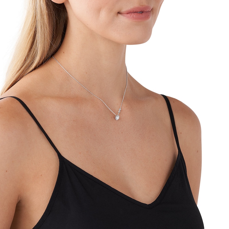 Main Image 3 of Michael Kors Sterling Silver Cubic Zirconia MK Pendant
