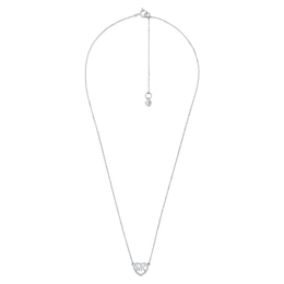 Michael Kors Sterling Silver Cubic Zirconia Heart Necklace