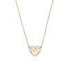 Thumbnail Image 2 of Michael Kors Love Yellow Gold Tone CZ Heart Necklace
