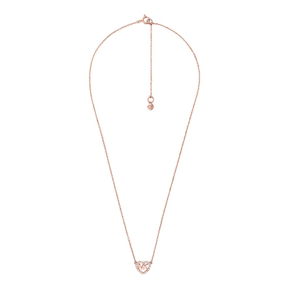 Michael Kors 14ct Rose Gold Plated Heart Pendant