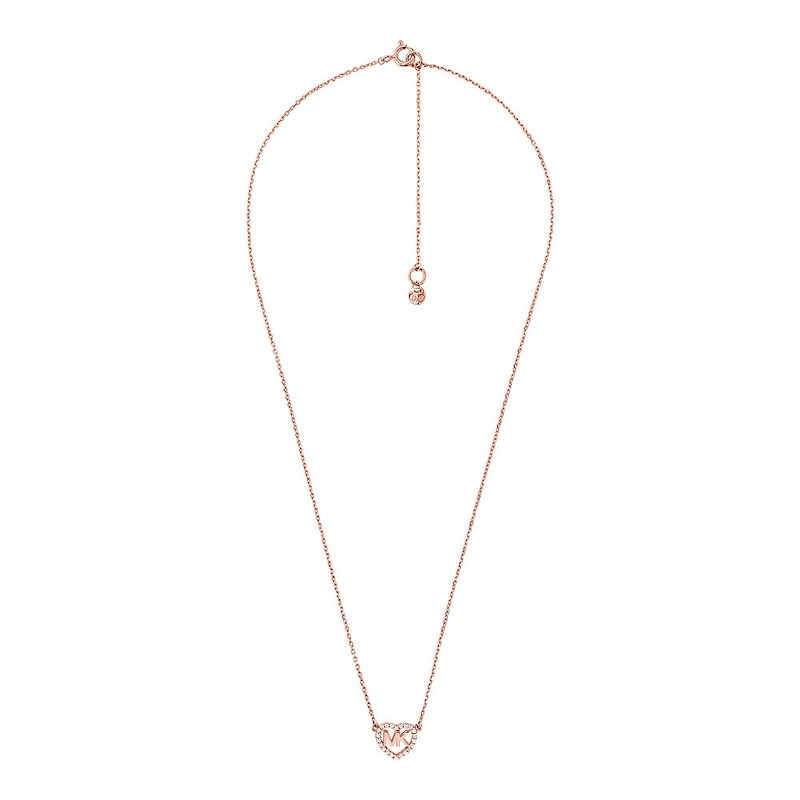 Main Image 1 of Michael Kors 14ct Rose Gold Plated Heart Pendant