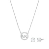 Thumbnail Image 2 of Michael Kors Sterling Silver CZ MK Logo Necklace