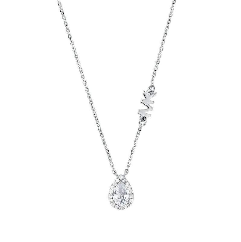 Main Image 2 of Michael Kors Sterling Silver Cubic Zirconia Pear Pendant