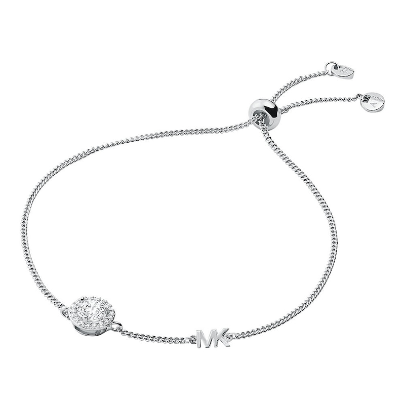 Michael Kors Sterling Silver Cubic Zirconia Slider Bracelet