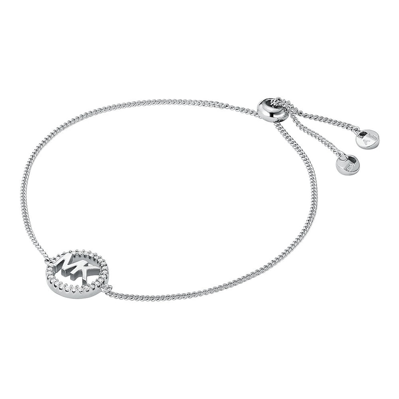 Main Image 1 of Michael Kors Sterling Silver CZ MK Bracelet