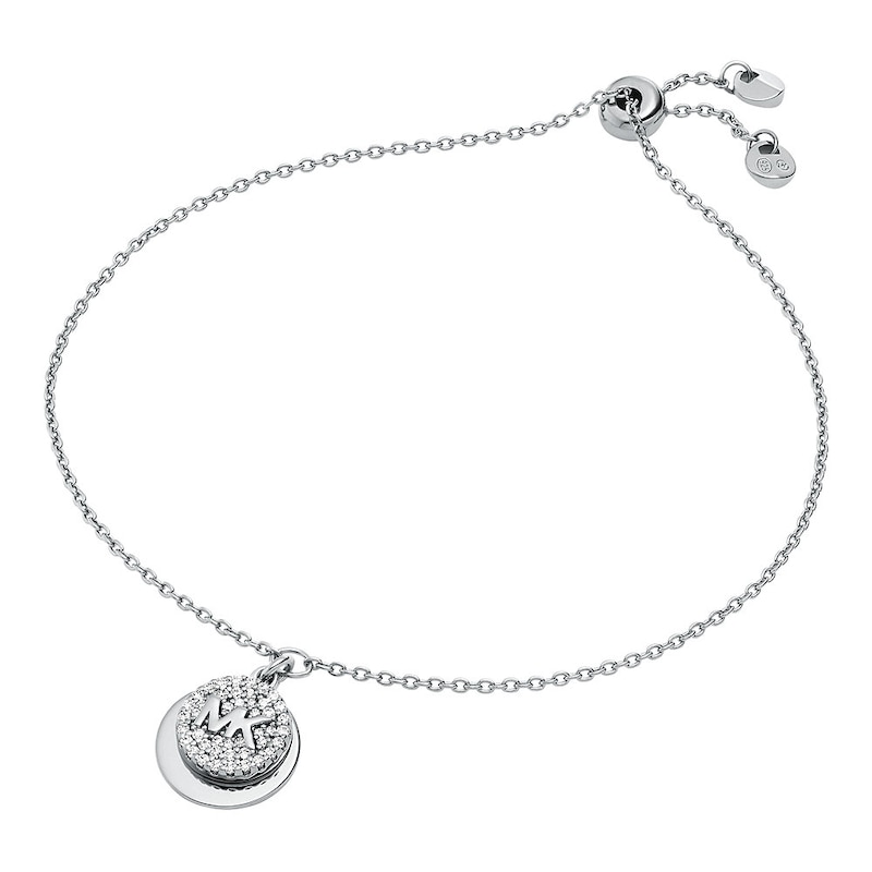 Main Image 1 of Michael Kors Sterling Silver Pavé Silder Bracelet