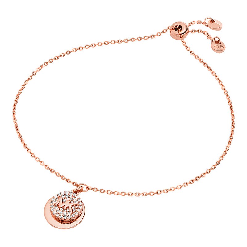 Main Image 1 of Michael Kors Brilliance 14ct Rose Gold Plated Disc Bracelet