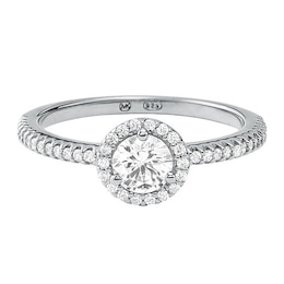 Michael Kors 14ct Sterling Silver CZ Pavé Ring (Size P)