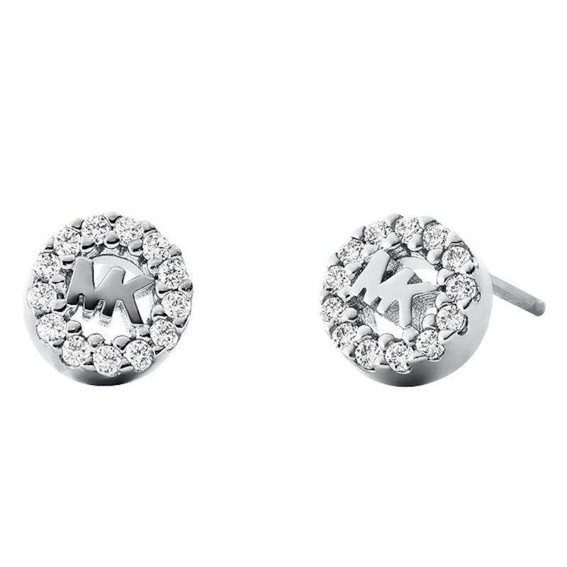 Michael Kors Sterling SIlver Logo Stud Earrings