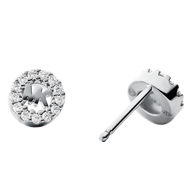 Michael Kors Sterling SIlver Logo Stud Earrings