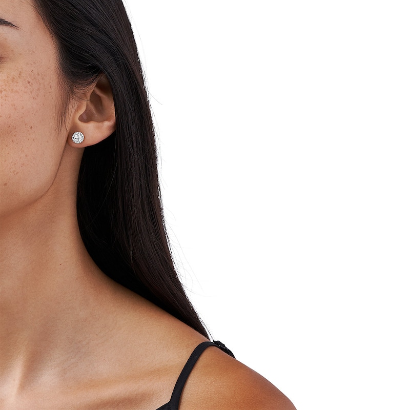 Main Image 3 of Michael Kors Sterling Silver CZ Halo Stud Earrings