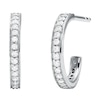 Michael Kors Sterling Silver CZ Hoop Earrings