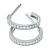 Thumbnail Image 1 of Michael Kors Sterling Silver CZ Hoop Earrings