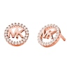 Thumbnail Image 1 of Michael Kors 14ct Rose Gold Plated CZ MK Logo Studs