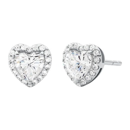 Michael Kors Brilliance Sterling Silver CZ Heart Studs