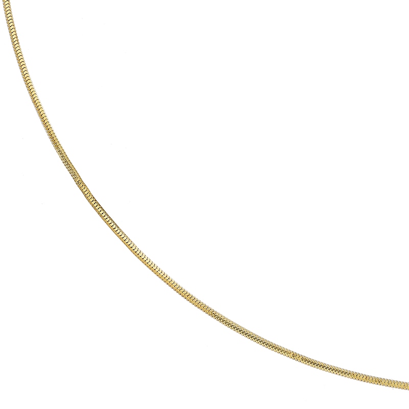 Main Image 1 of 9ct Yellow Gold Solid 18" Dainty Snake Chain