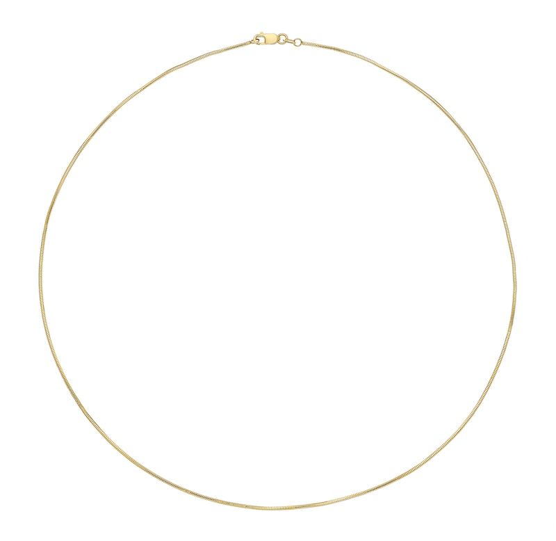 Main Image 2 of 9ct Yellow Gold Solid 18" Dainty Snake Chain