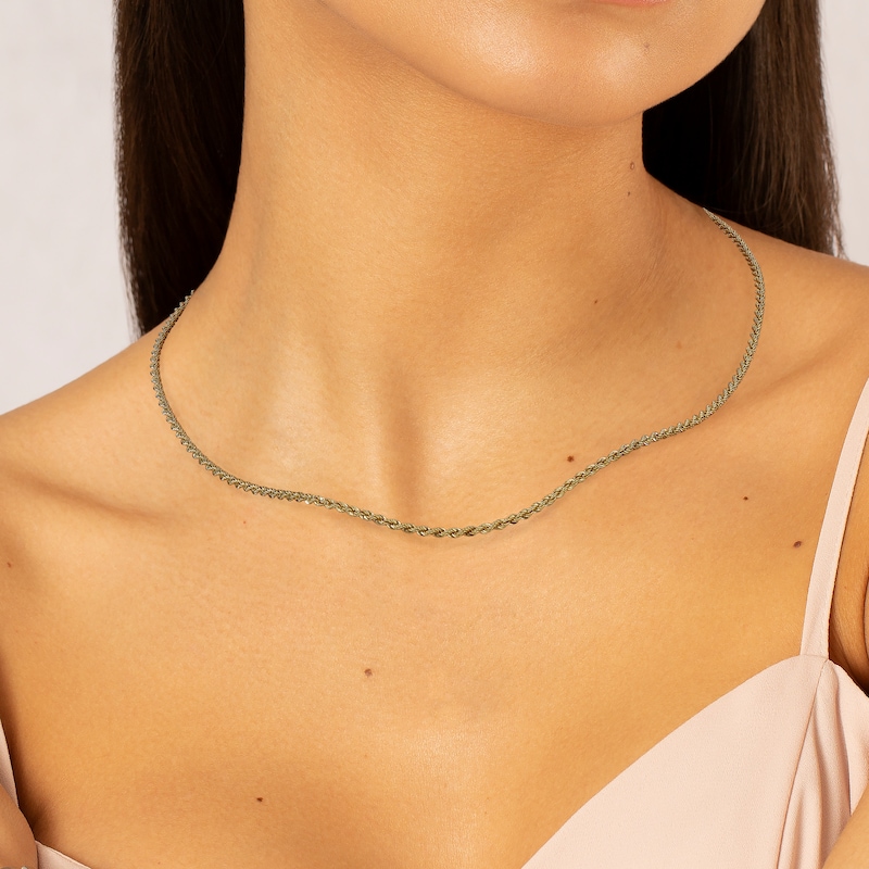 Main Image 4 of 9ct Yellow Gold 18&quot; Dainty Rope Chain