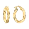 Thumbnail Image 0 of 9ct Yellow Gold 15mm Twist Hoop Earrings
